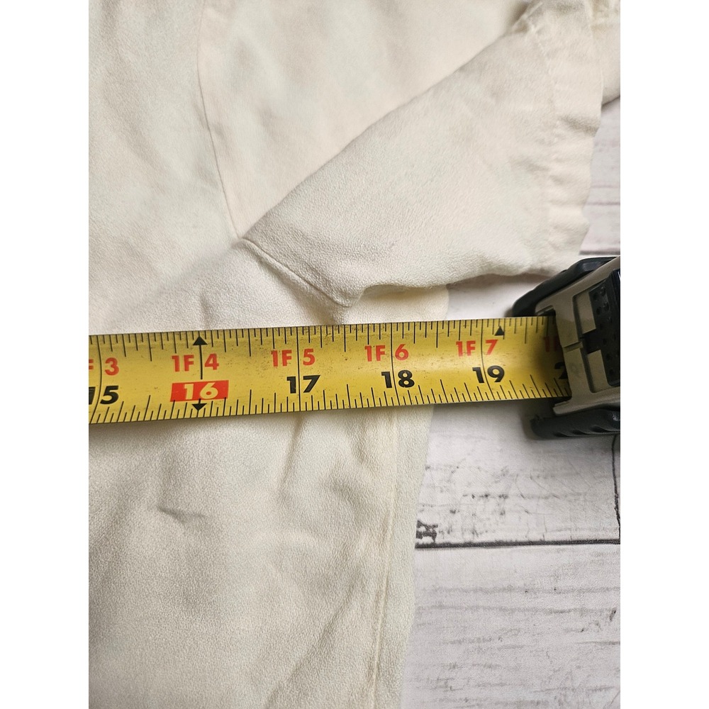 Vintage Impressions of California Blouse Womens 10 Cream Button Up USA Made 90s - Picture 6 of 7